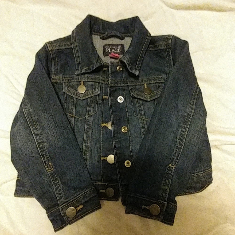 The children place jean jacket